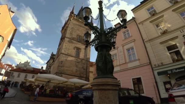 Starověká Věž Praze Česká Republika Video Uhd — Stock video