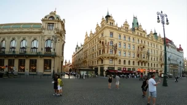 Prag Czech Cumhuriyet Yaz 2015 Prag Belediye Binası Çek Cumhuriyeti — Stok video