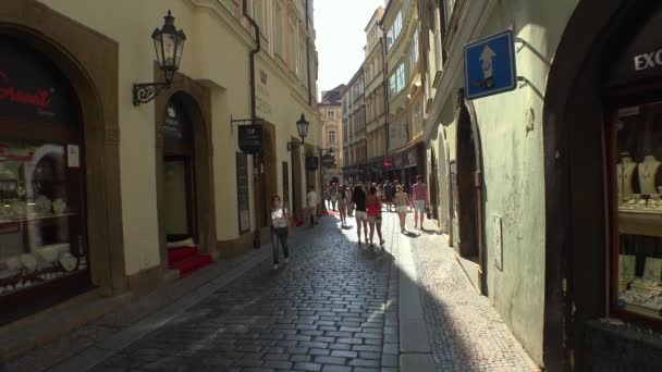 Prague Czech 夏季会议 2015年 布拉格 老布拉格 老房子 街道和社区 捷克共和国 Uhd视频 — 图库视频影像