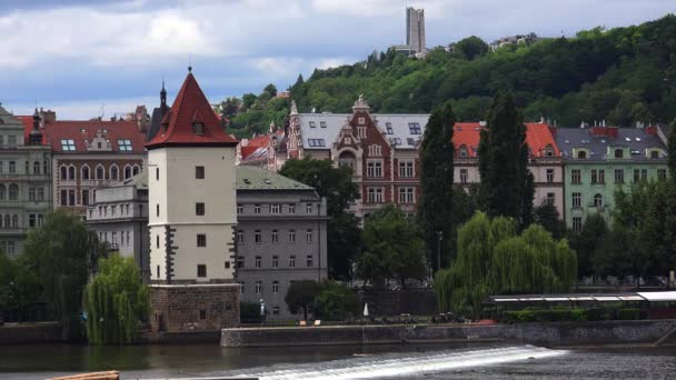 Oude Toren Praag Tsjechië Video Uhd — Stockvideo