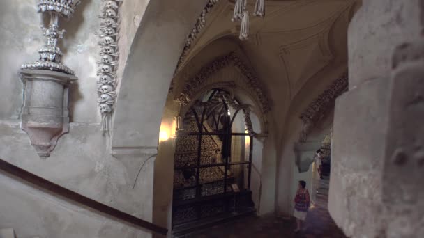 Kutna Hora Czech Org July 2015 Ossuary Kostnice Czech Republic — 图库视频影像