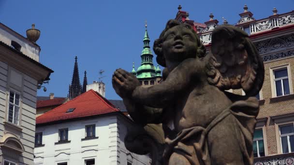 Praag Oud Praag Architectuur Oude Huizen Straten Wijken Tsjechië Video — Stockvideo