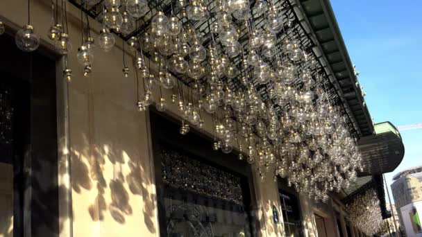 多种灯具的装饰照明 拍于4K Uhd — 图库视频影像
