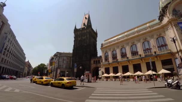 Praag Tsjechië Summer 2015 Gemeentehuis Praag Tsjechië Video Uhd — Stockvideo
