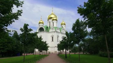 St. Catherine Katedrali. Puşkin. Catherine Park. Tsarskoye Selo. 4K.