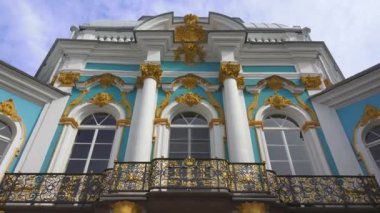 Münzevi. Puşkin. Catherine Park. Tsarskoye Selo. Mimari. Anıtlar. Saraylar. 4K 'da video, UHD