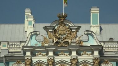 Catherine Sarayı. Puşkin. Catherine Park. Tsarskoye Selo. Mimari. Anıtlar. Saraylar. 4K 'da video, UHD