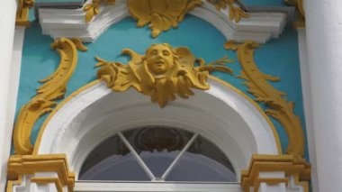 Münzevi. Puşkin. Catherine Park. Tsarskoye Selo. Mimari. Anıtlar. Saraylar. 4K 'da video, UHD