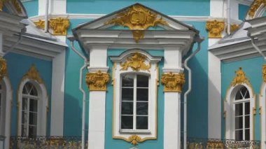 Münzevi. Puşkin. Catherine Park. Tsarskoye Selo. Mimari. Anıtlar. Saraylar. 4K 'da video, UHD