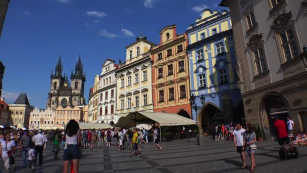 Prague Czech Republic Summer 2015 Old Town Square Празі Чеська — стокове відео