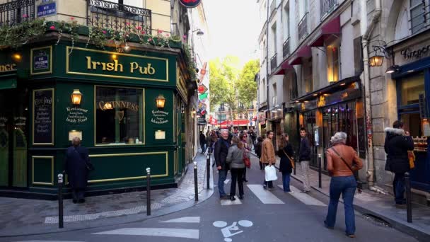 Café Acolhedor Coração Paris Vídeo Uhd — Vídeo de Stock