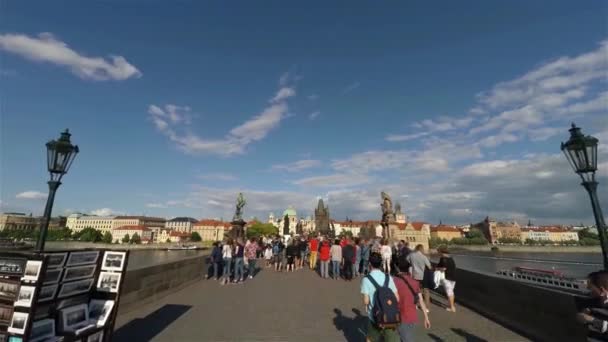 Prague Czech Republic Summer 2015 Charles Bridge Prague 공화국 Uhd — 비디오