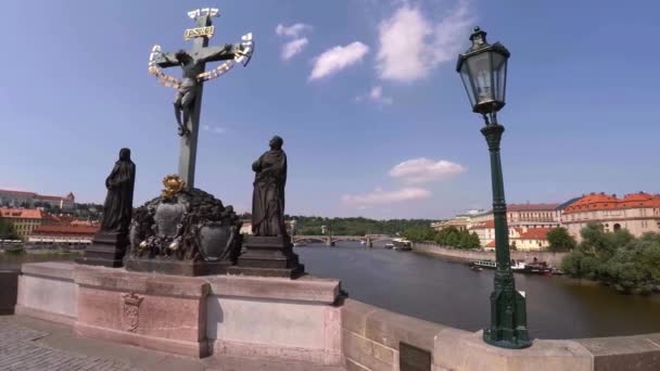 Prague République Tchèque Été 2015 Pont Charles Prague République Tchèque — Video