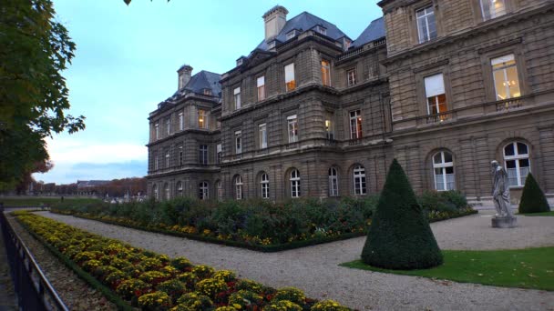 Palacio Luxemburgo París Francia Video Uhd — Vídeos de Stock