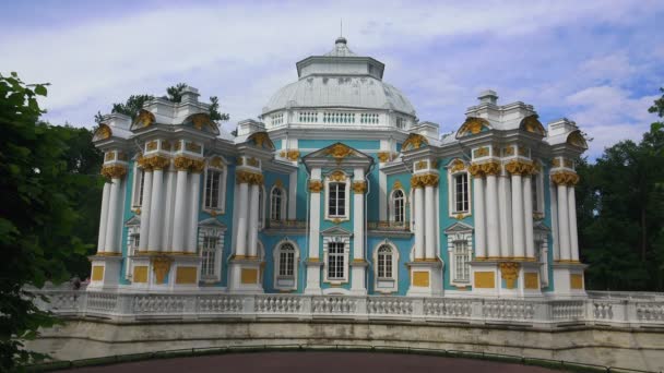 Hermitage Pushkin Catherine Park Tsarskoje Selo Architectuur Monumenten Paleizen Video — Stockvideo