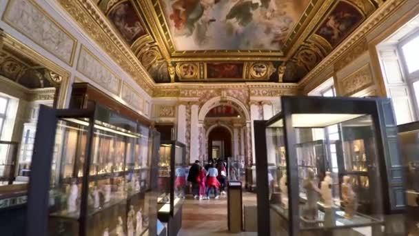 Galleria Arte Del Museo Del Louvre Parigi Francia Francia Video — Video Stock