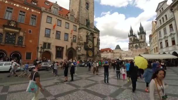 Prague République Tchèque Été 2015 Prague Horloge Astronomique Sur Vieille — Video