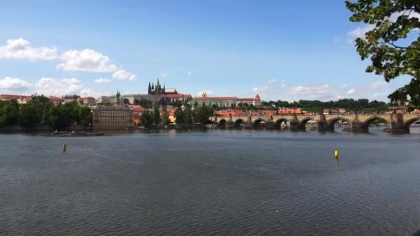 Ponte Charles Praga República Checa Vídeo Uhd — Vídeo de Stock