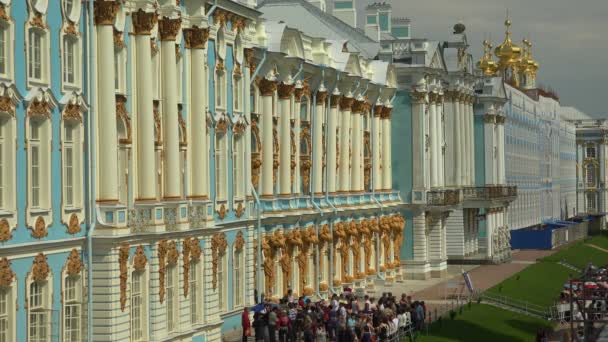 Catherine Palace Pushkin Catherine Park Tsarskoye Selo Arquitectura Los Monumentos — Vídeo de stock