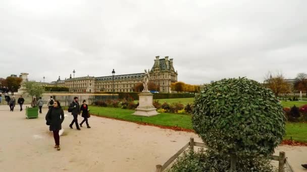 Louvre Das Berühmte Kunstmuseum Paris Frankreich Video Uhd — Stockvideo