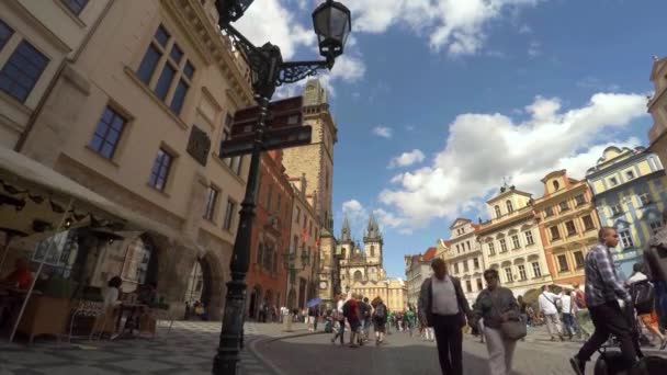 Praga República Checa Verano 2015 Plaza Ciudad Vieja Praga República — Vídeos de Stock