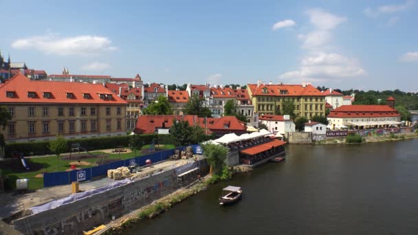 Prag Czech Republic Yaz 2015 Prag Daki Vltava Nehri Nin — Stok video