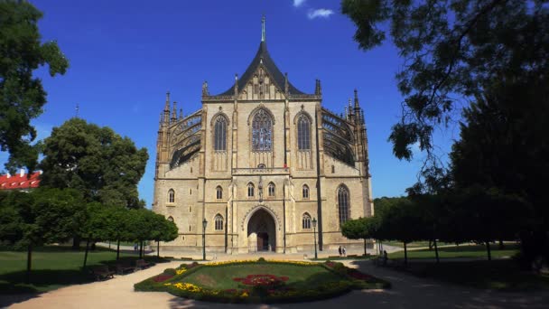 Jungfru Varvarvaras Kyrka Barbara Kutna Hora Video Uhd — Stockvideo