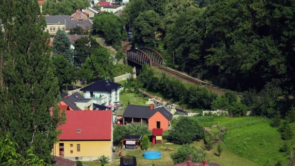 Praga Stara Praga Widok Góry Architektura Stare Domy Ulice Dzielnice — Wideo stockowe