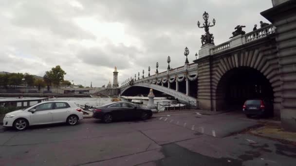 Río Sena París Francia Video Uhd — Vídeo de stock