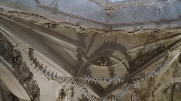 Ossuary Kostnice Republik Ceko Kutna Hora Sedlec Video Uhd Nyata — Stok Video