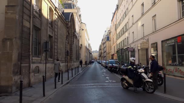 Paris Mimarlık Eğlence Eski Evler Sokaklar Mahalleler Konik Yerler Uhd — Stok video