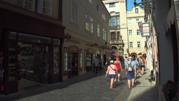 Praag Tsjechië Summer 2015 Praag Oud Praag Architectuur Oude Huizen — Stockvideo