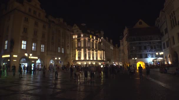 Prag Czech Cumhuriyet Yaz 2015 Prag Daki Eski Şehir Meydanı — Stok video
