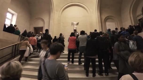 Victoria Alada Samotracia También Llamada Nike Samotracia Museo Del Louvre — Vídeos de Stock