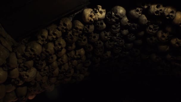 Prague République Tchèque Été 2015 Taverne Historique Restaurant Avec Crânes — Video