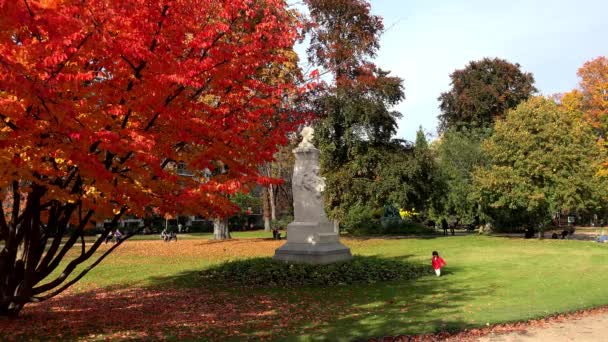 Luxemburgi Kertek Párizsban Franciaországba Jardin Luxembourg Ban Videó Ban Uhd — Stock videók