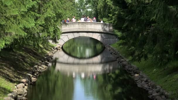 수로를 통과하는 푸시킨 캐서린 기념비들 Uhd 비디오 — 비디오