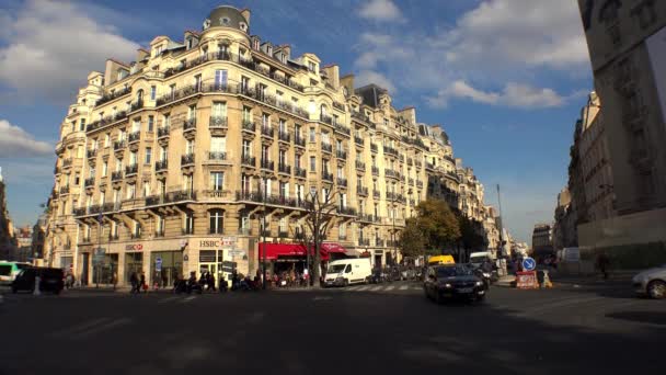 Paris Arkitektur Sevärdheter Gamla Hus Gator Och Stadsdelar Ikoniska Platser — Stockvideo
