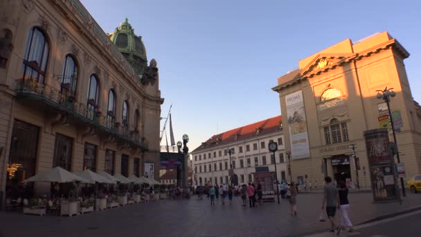 Prague República Checa Summer 2015 Praga Praga Antiga Arquitetura Casas — Vídeo de Stock