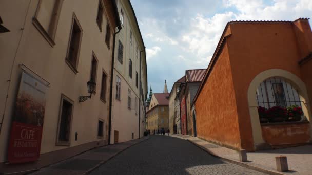 Praag Oud Praag Architectuur Oude Huizen Straten Wijken Tsjechië Video — Stockvideo