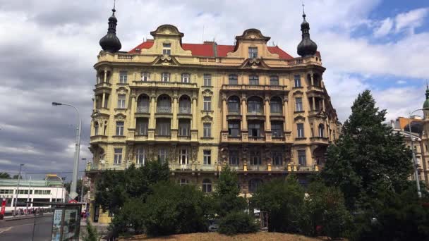 Praag Oud Praag Architectuur Oude Huizen Straten Wijken Tsjechië Video — Stockvideo