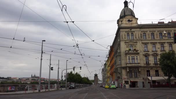 Praha Old Praha Arsitektur Rumah Rumah Tua Jalan Jalan Dan — Stok Video