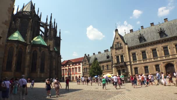 布拉格圣维他教堂 Czech 2015年夏天 布拉格圣维他教堂 捷克共和国 视频在4K Uhd — 图库视频影像