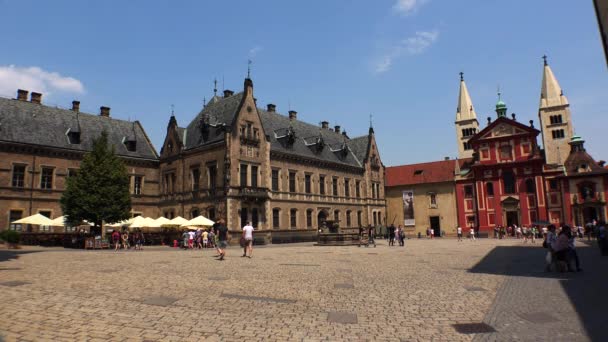 Prag Yaşlı Prag Mimarlık Eski Evler Sokaklar Mahalleler Çek Cumhuriyeti — Stok video