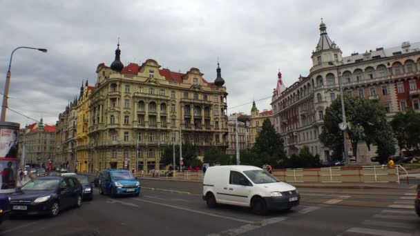 Praga Vieja Praga Arquitectura Casas Antiguas Calles Barrios República Checa — Vídeo de stock