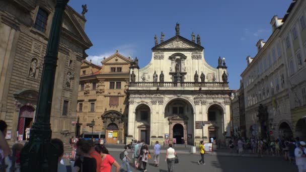 Prague Czech Republic Summer 2015 Square Charles Bridge Prague Krizovnicka — 비디오