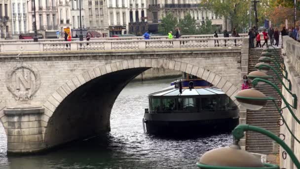 Die Seine Paris Frankreich Video Uhd — Stockvideo