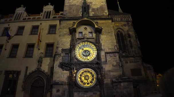 Praga Czeska Republika Lato 2015 Praski Zegar Astronomiczny Starym Mieście — Wideo stockowe