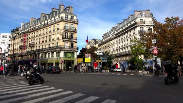 Paris Arsitektur Atraksi Rumah Rumah Tua Jalan Jalan Dan Lingkungan — Stok Video