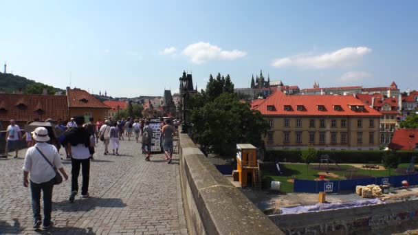 Prague République Tchèque Été 2015 Pont Charles Prague République Tchèque — Video